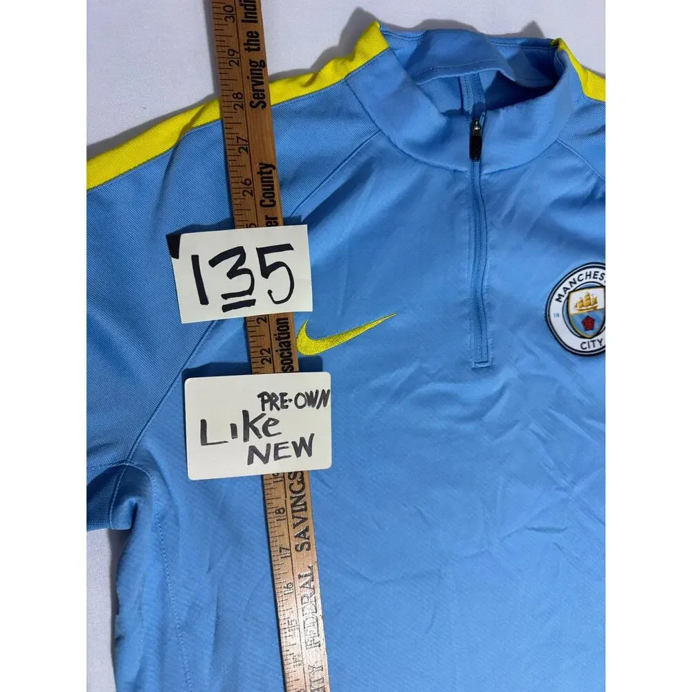 Vintage Manchester City Nike Team Jacket Blue Yellow Men's Large